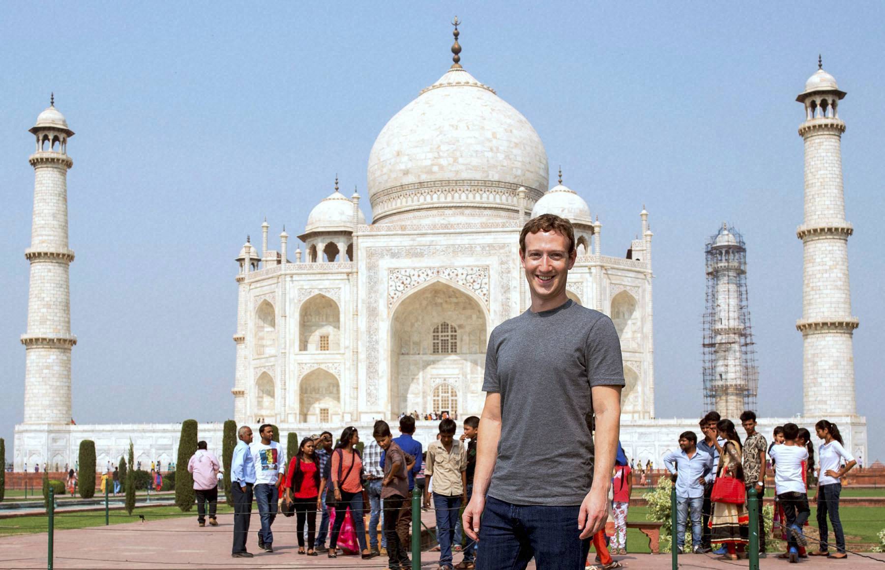 Mark Zuckerberg at Taj Mahal
