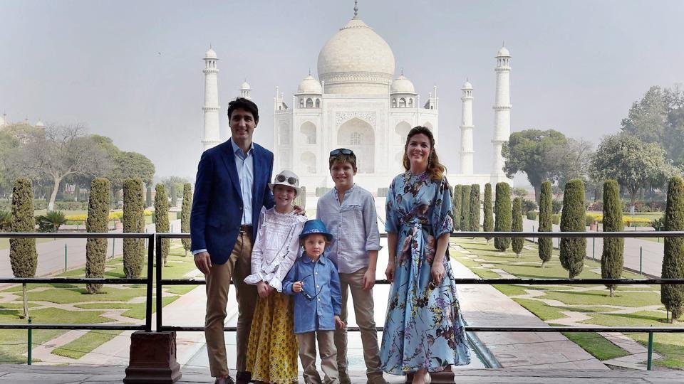 justin trudeau at taj mahal