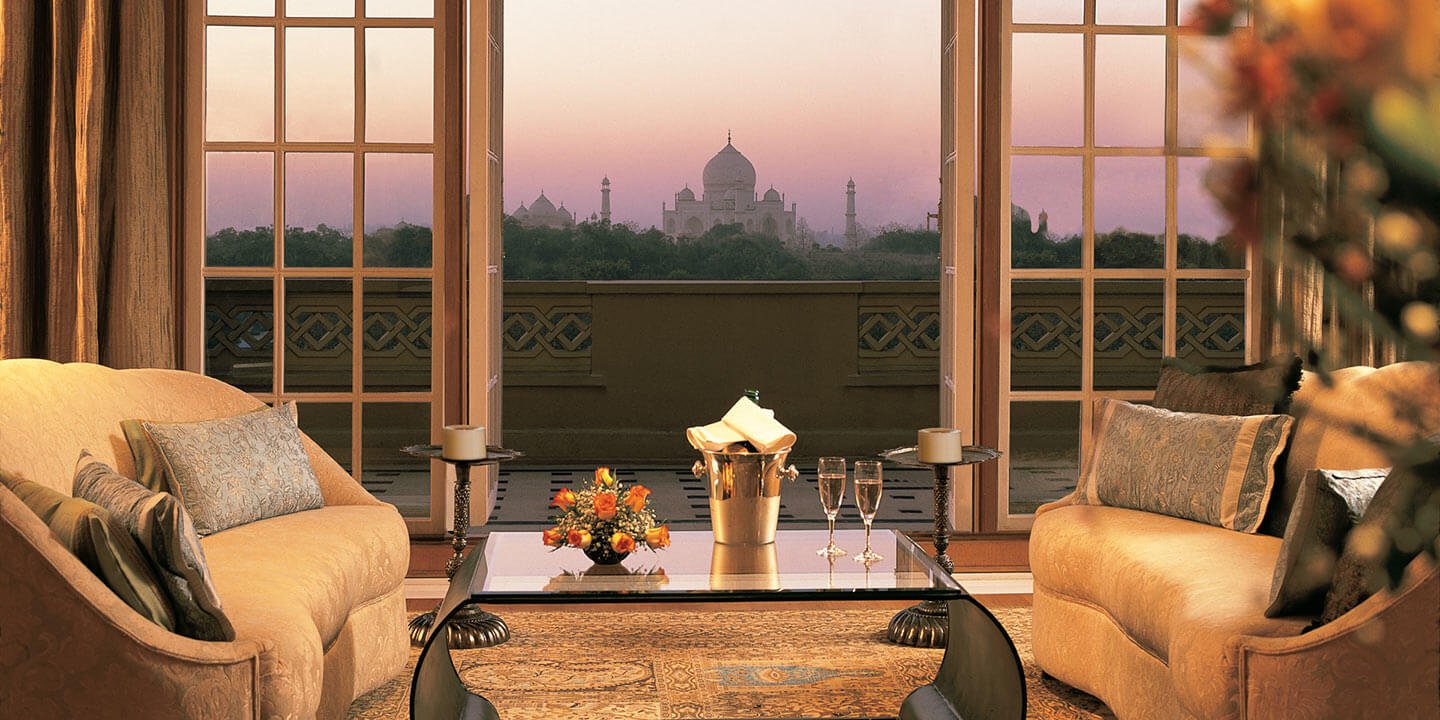 taj mahal view dinner - honeymoon tour in agra